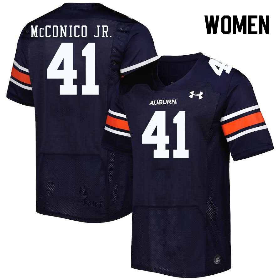 Women #41 Greg McConico Jr. Auburn Tigers College Football Jerseys Stitched-Navy